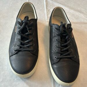 Ecco Men's Soft 7 Black Leather Sneakers